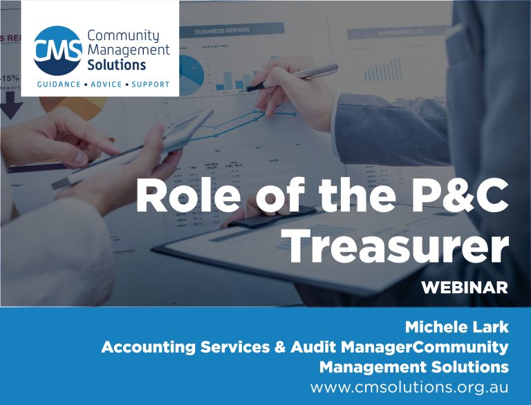 Role of the Treasurer- in PandCs Webinar by CMSolutions