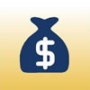 An icon depicting a sack of money with a dollar sign drawn/painted on the front.